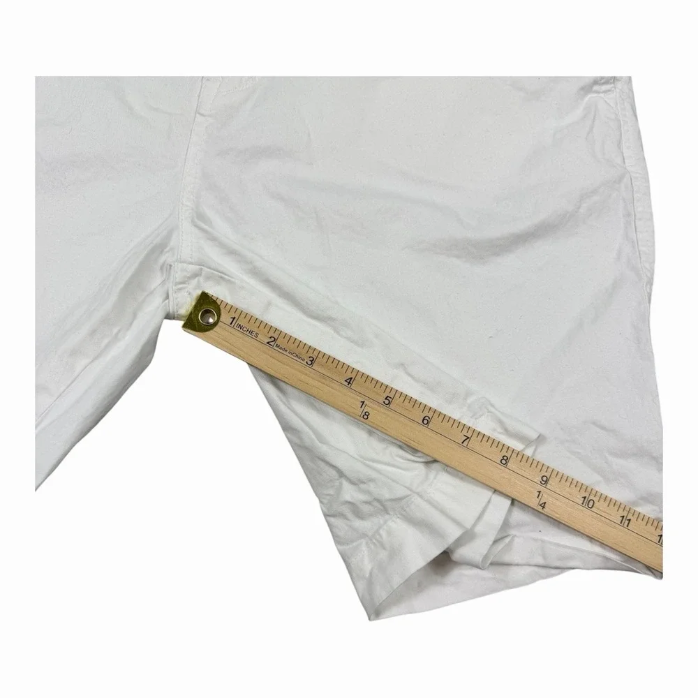 Aeropostale Men's Chino Shorts Mid Rise Regular Fit White Size 36